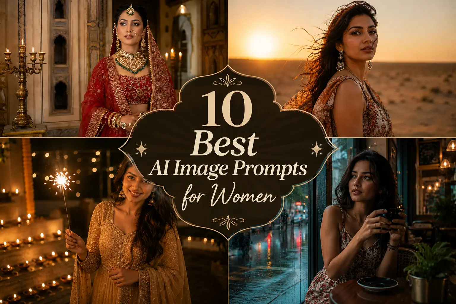 10 Best AI Image Prompts for Women — cinematic female portraits