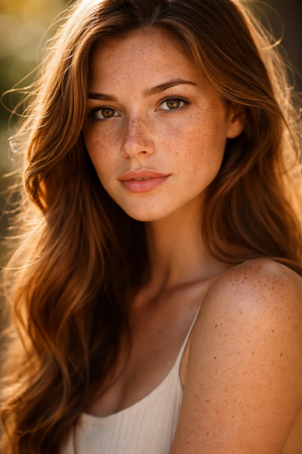 Freckles portrait natural light