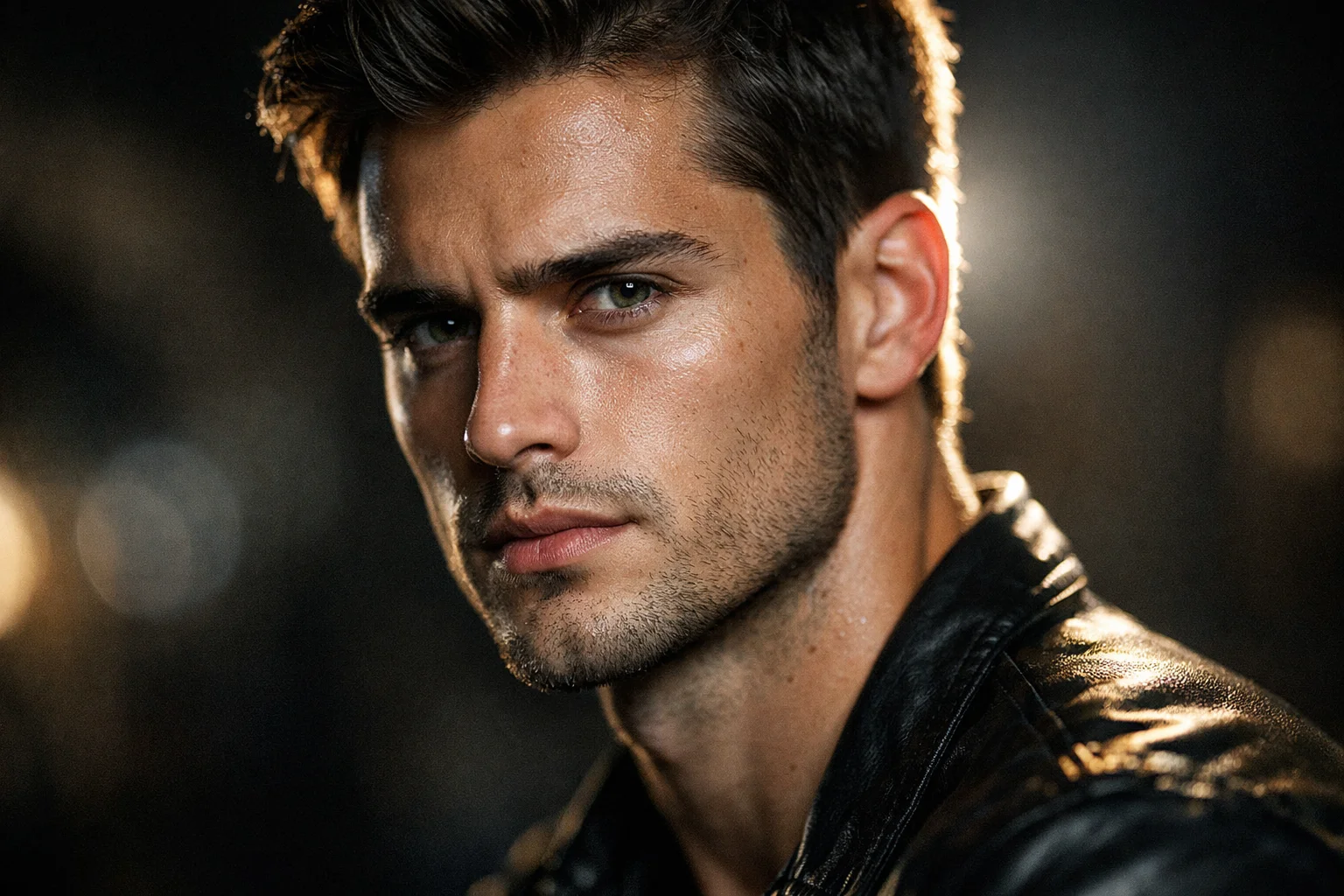 Ultra realistic male cinematic portrait