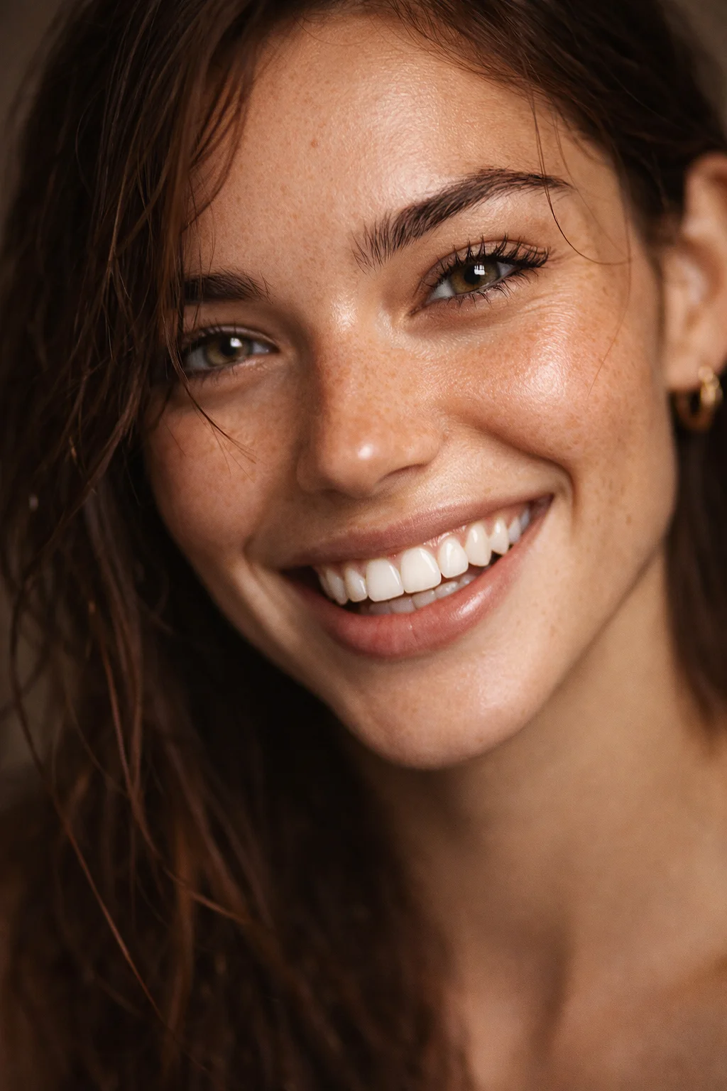 Smiling woman portrait ultra realistic