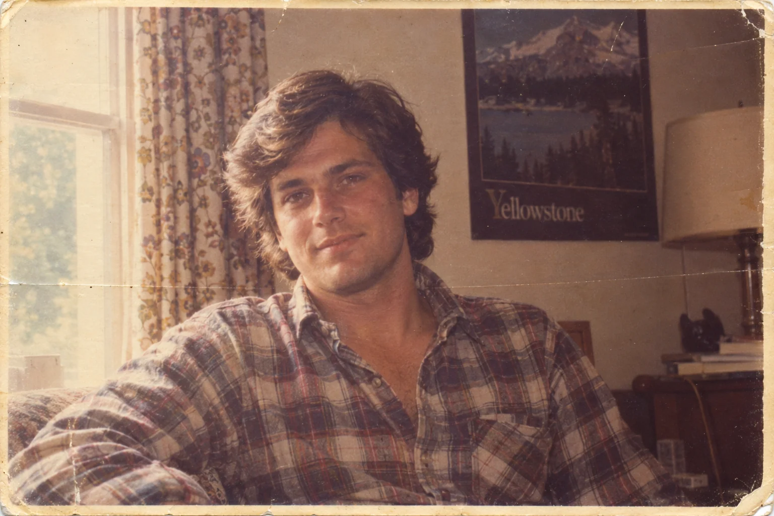 Advanced 80s AI photo prompt — 40-year-old photographic print aging effect with dye shift and paper yellowing