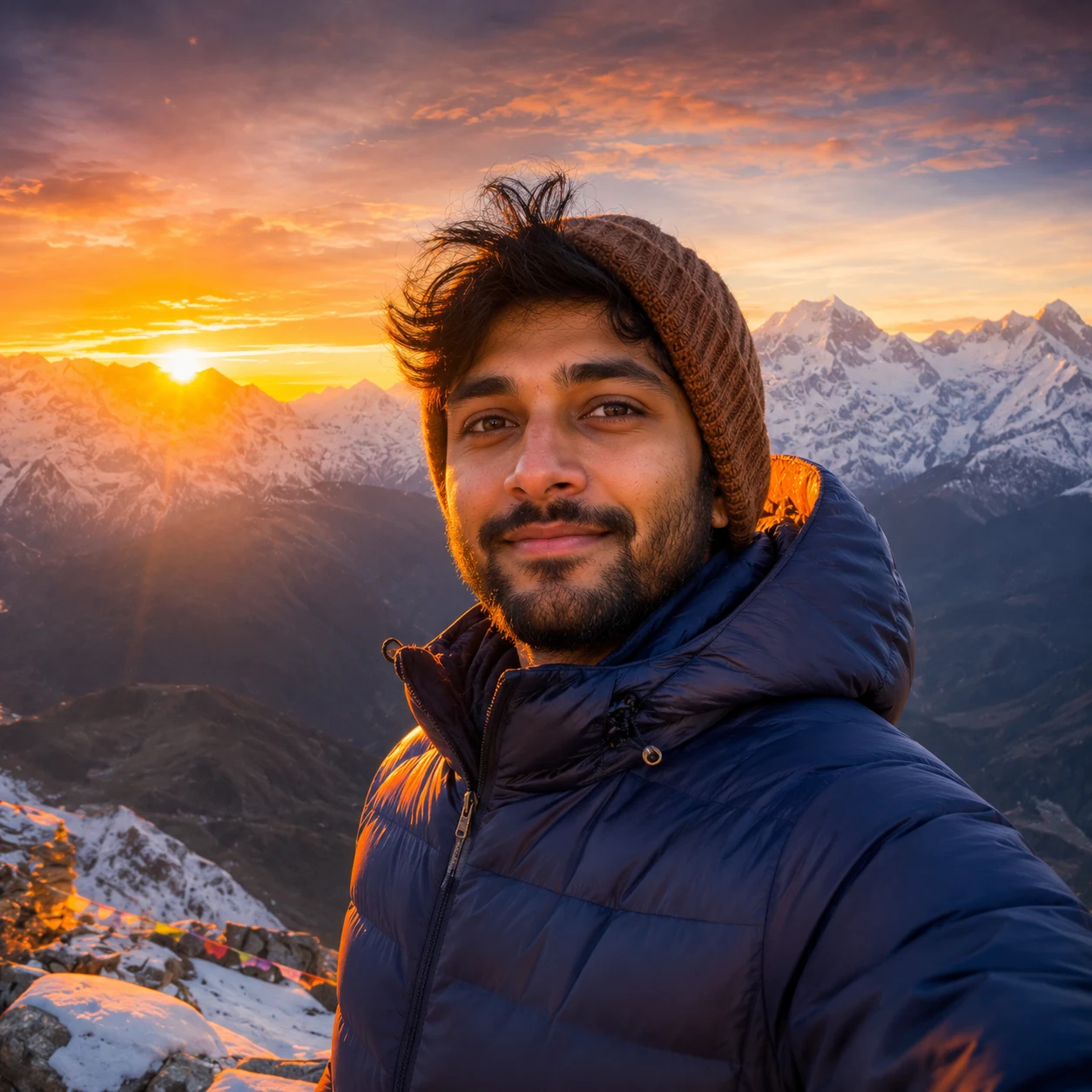 Travel wanderlust mountains AI prompt for profile picture — 4K adventure DP