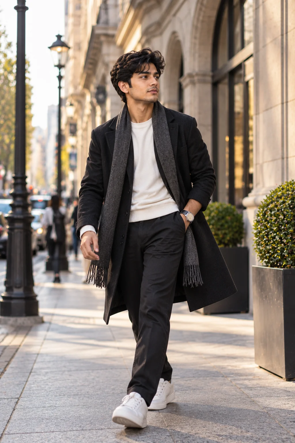 Luxury street style fashion AI image designed for Instagram