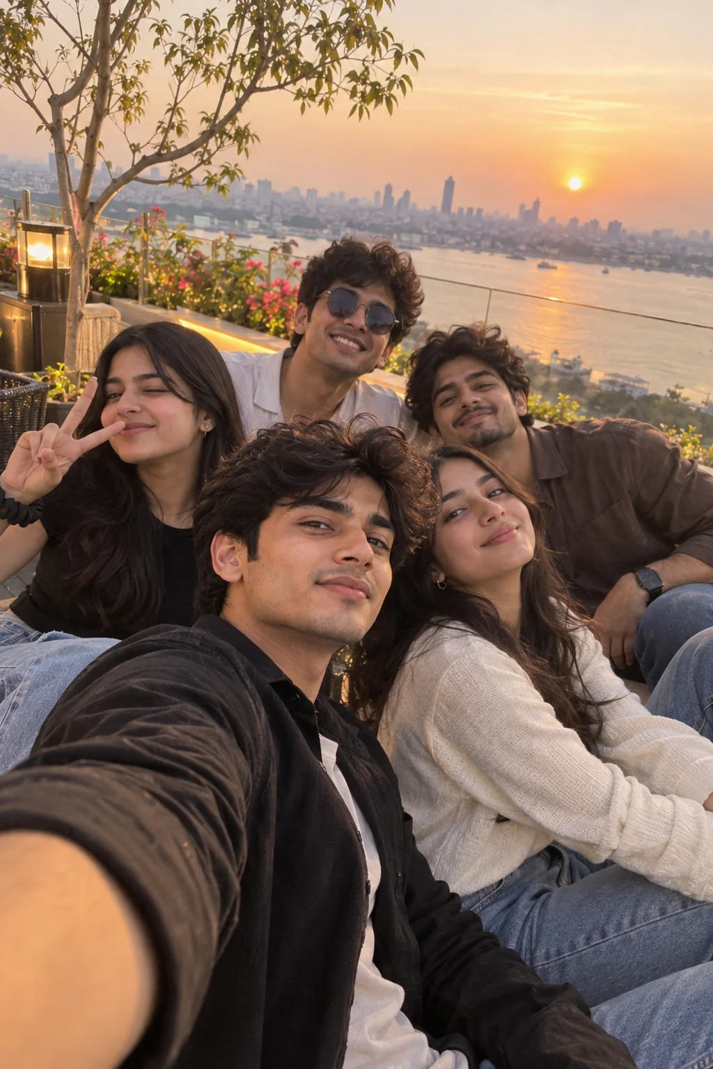 Stylish candid weekend snapshot AI photo for Instagram