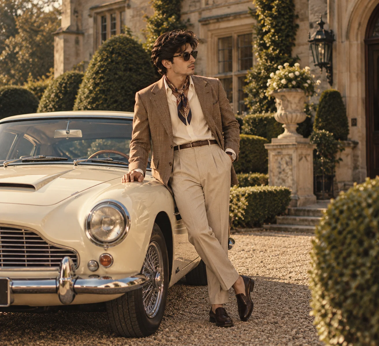 Vintage 1960s inspired old money fashion editorial photograph