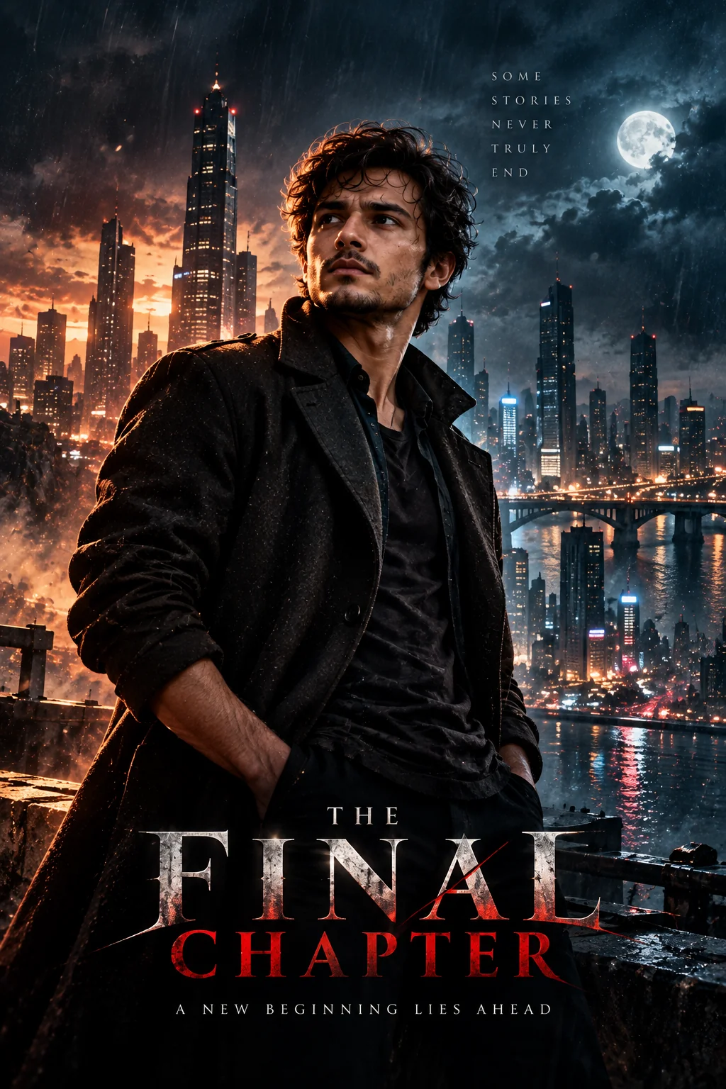 Personalized AI movie poster featuring a person as the main cinematic character