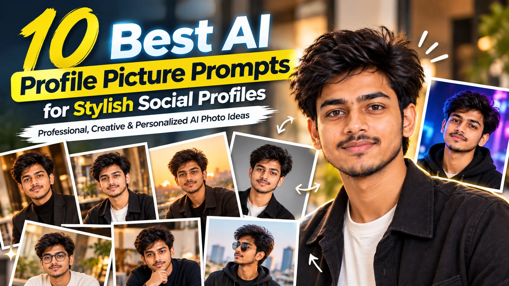 10 best AI profile picture prompts for professional, stylish, creative, and social media profile photos