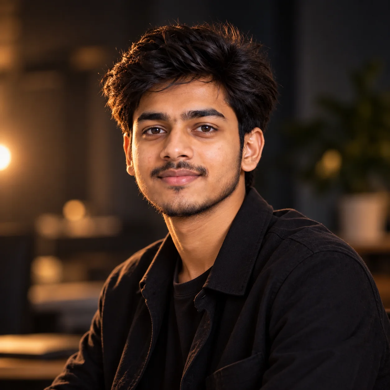Cinematic moody AI profile picture with dramatic portrait lighting