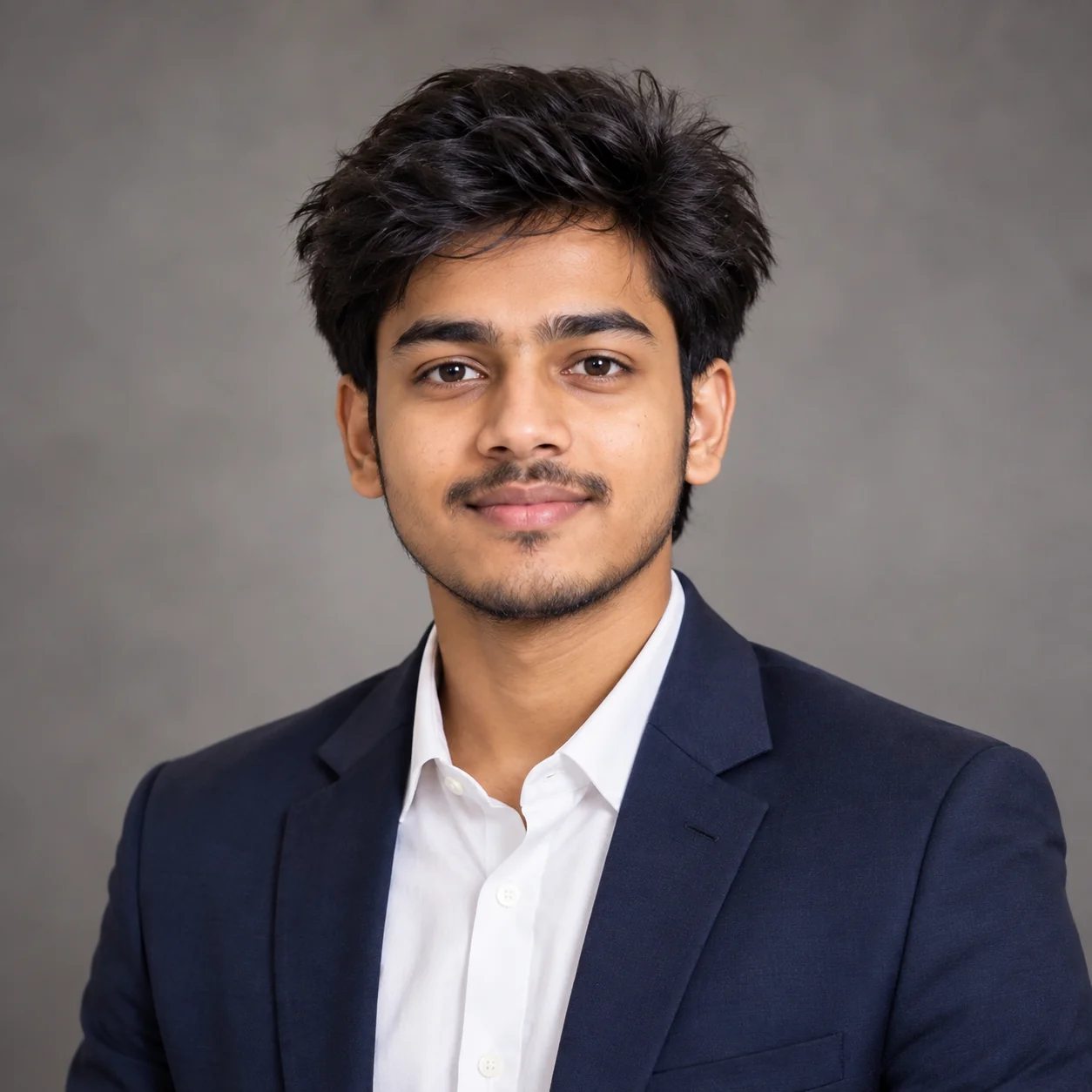 Professional AI generated LinkedIn profile picture with clean studio lighting