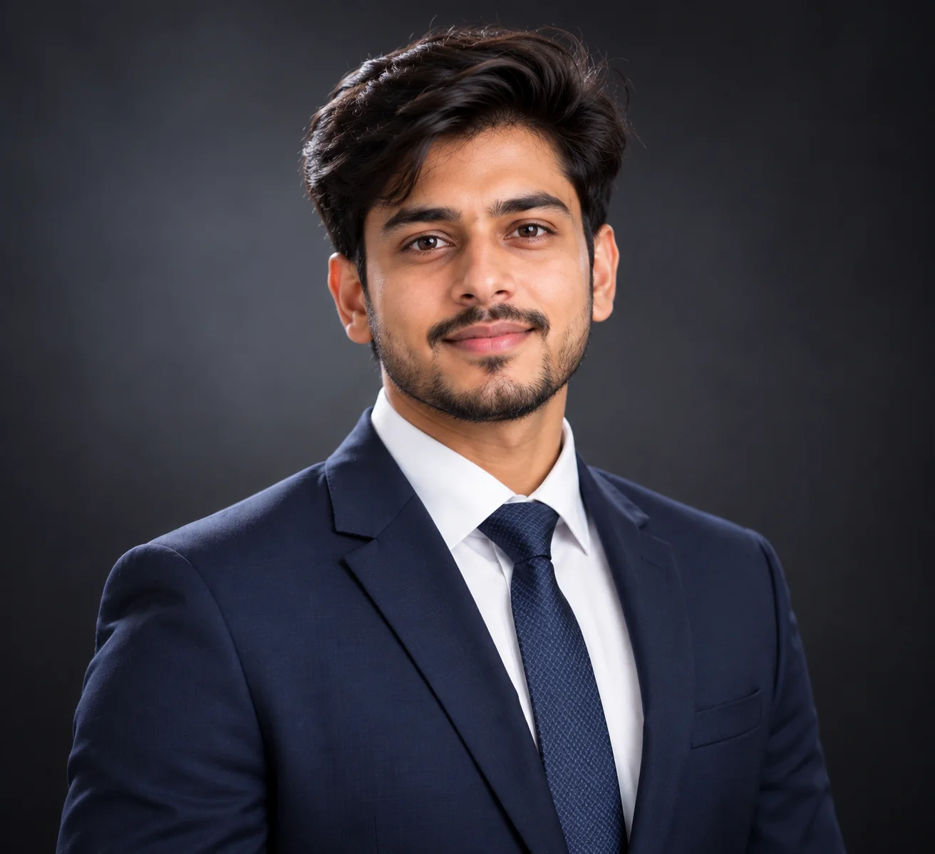Professional man executive corporate headshot created with an AI photo prompt
