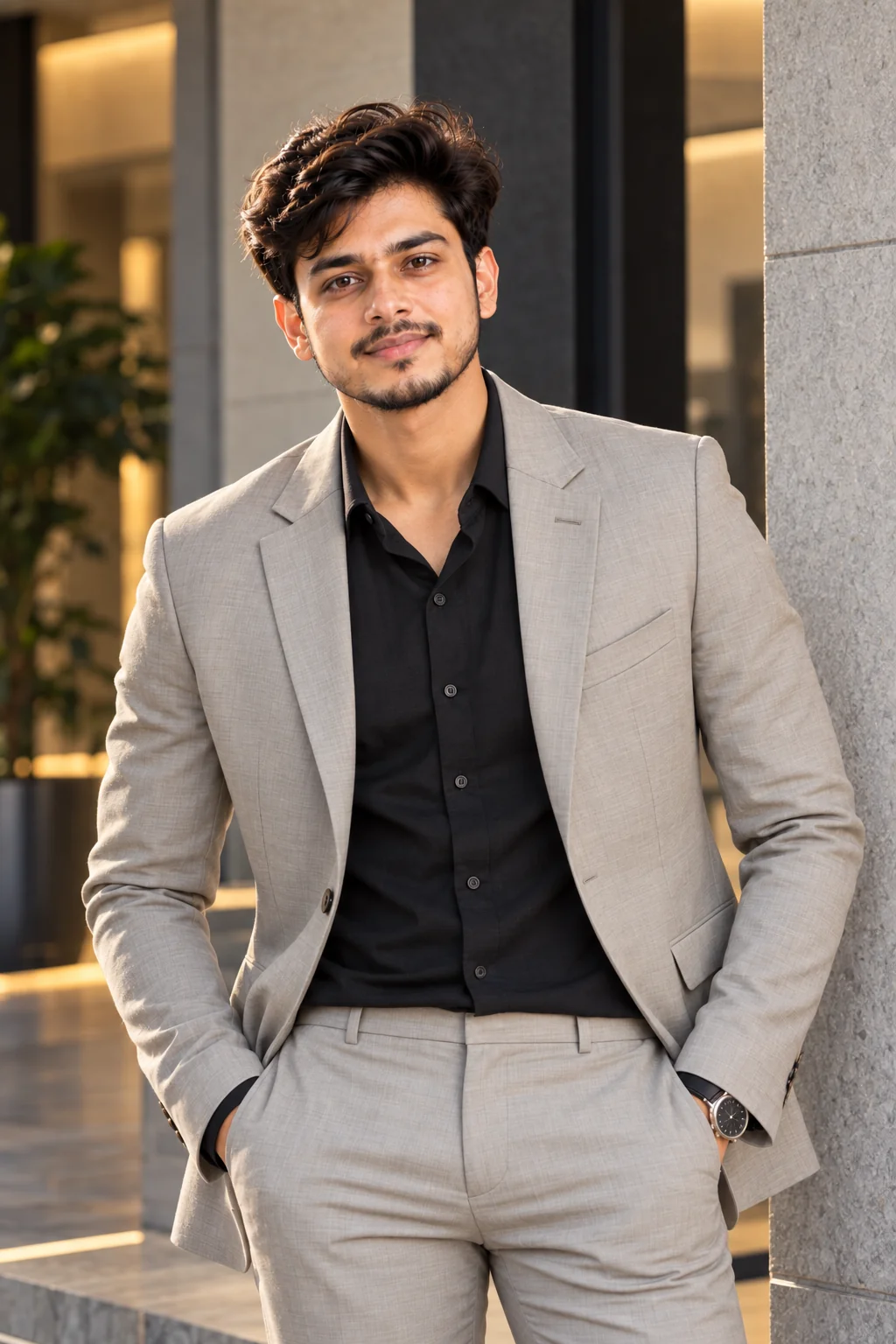 Premium personal branding portrait of a stylish professional man