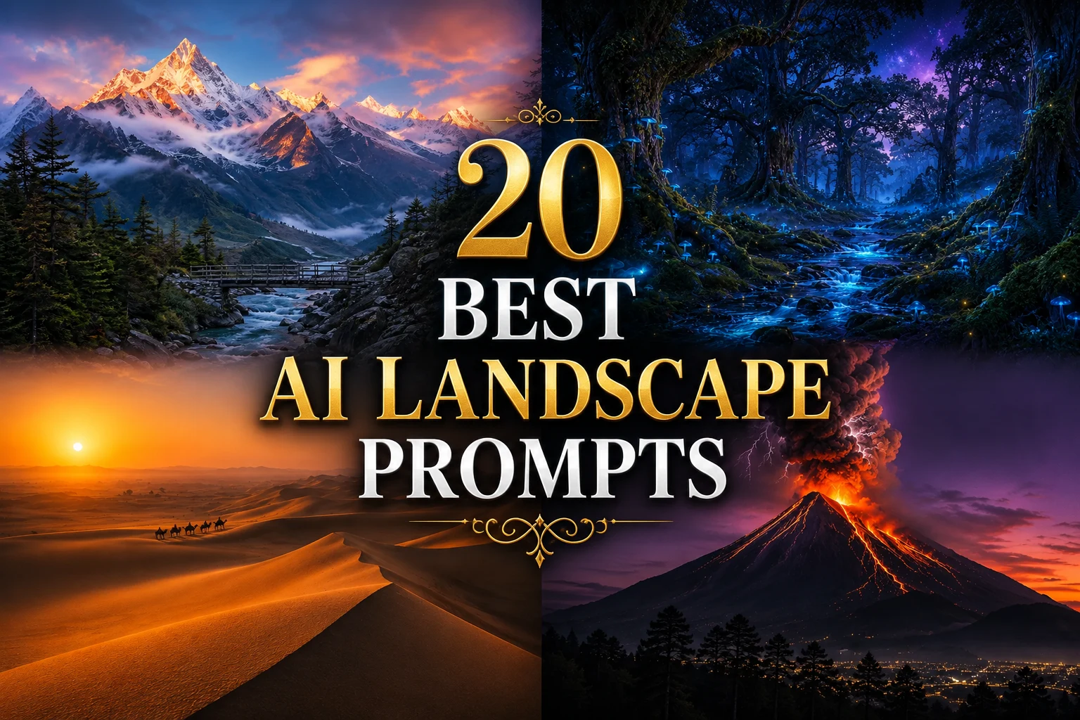 20 Best AI Landscape Prompts — 4K cinematic nature scenes