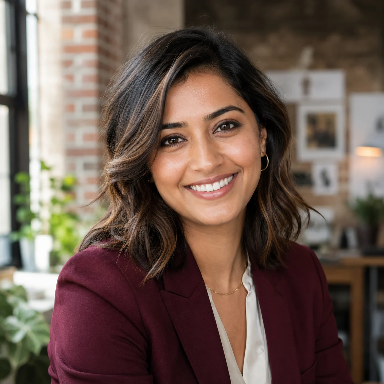 Creative professional headshot AI prompt for LinkedIn profile photo — 4K artistic portrait