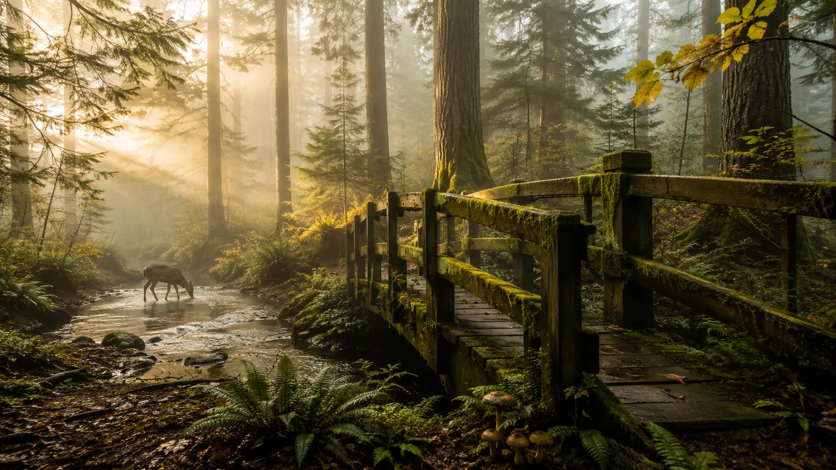 Misty morning forest AI nature photography prompt — 4K woodland scene