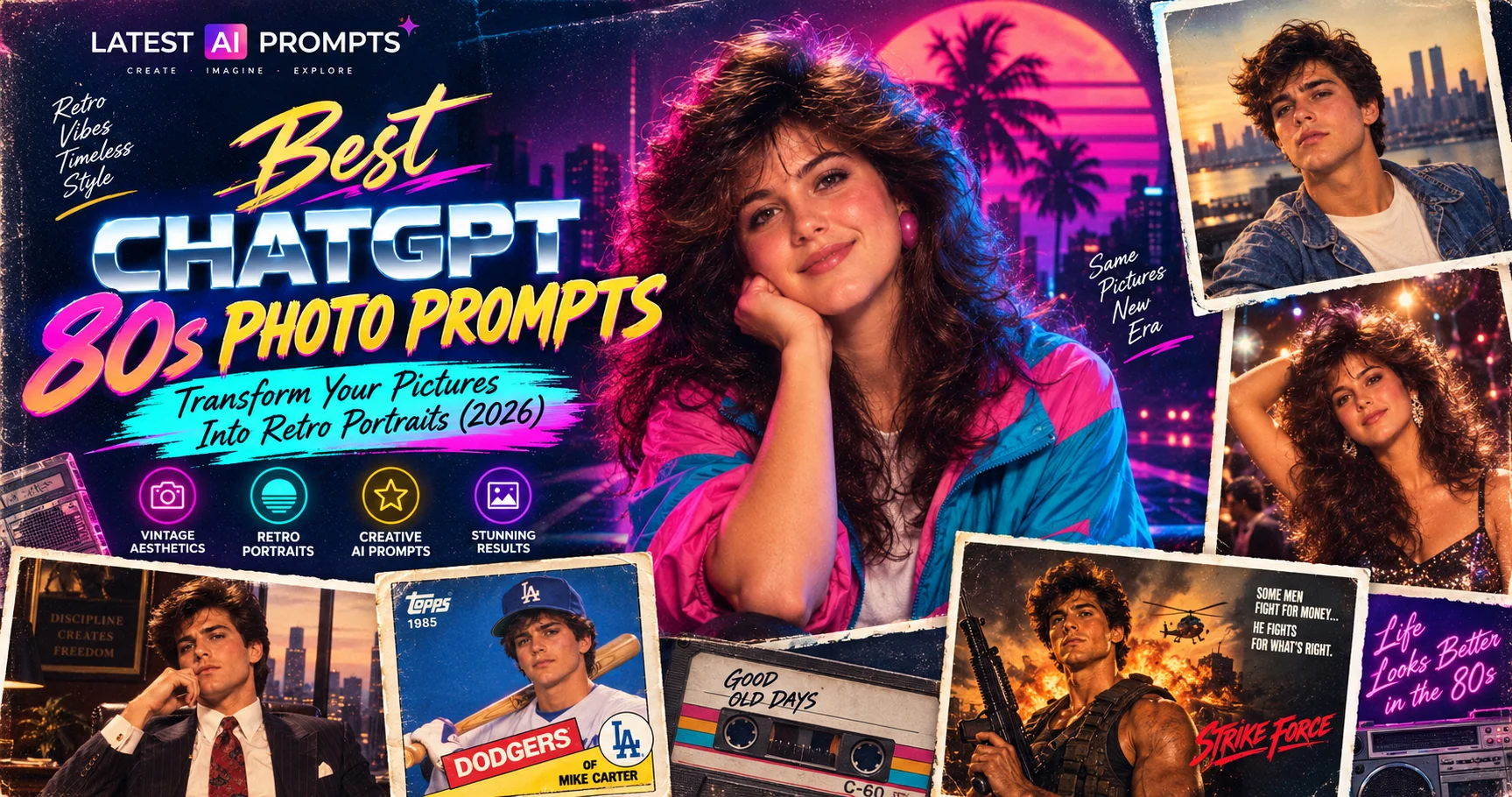 10 Best ChatGPT 80s Photo Prompts — Transform Pictures Into Retro Portraits