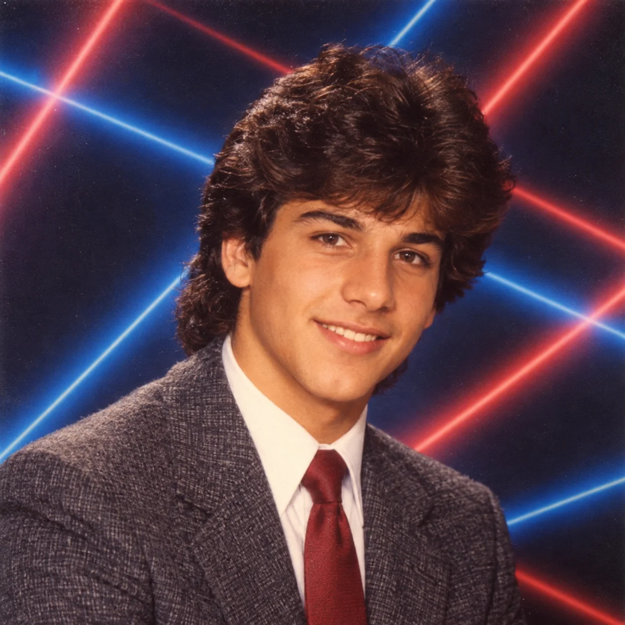 Classic laser yearbook ChatGPT 80s photo filter result — most viral retro portrait style