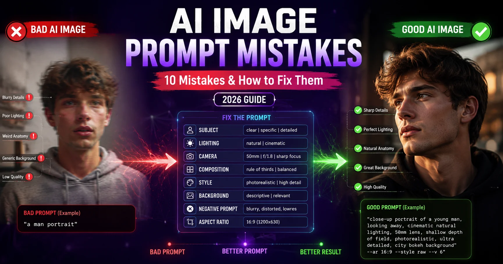 Why Your AI Images Look Bad — 10 common prompt mistakes and how to fix them